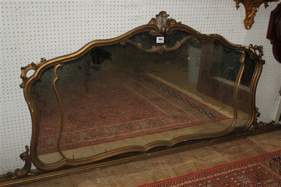 Gilt overmantel mirror(-)